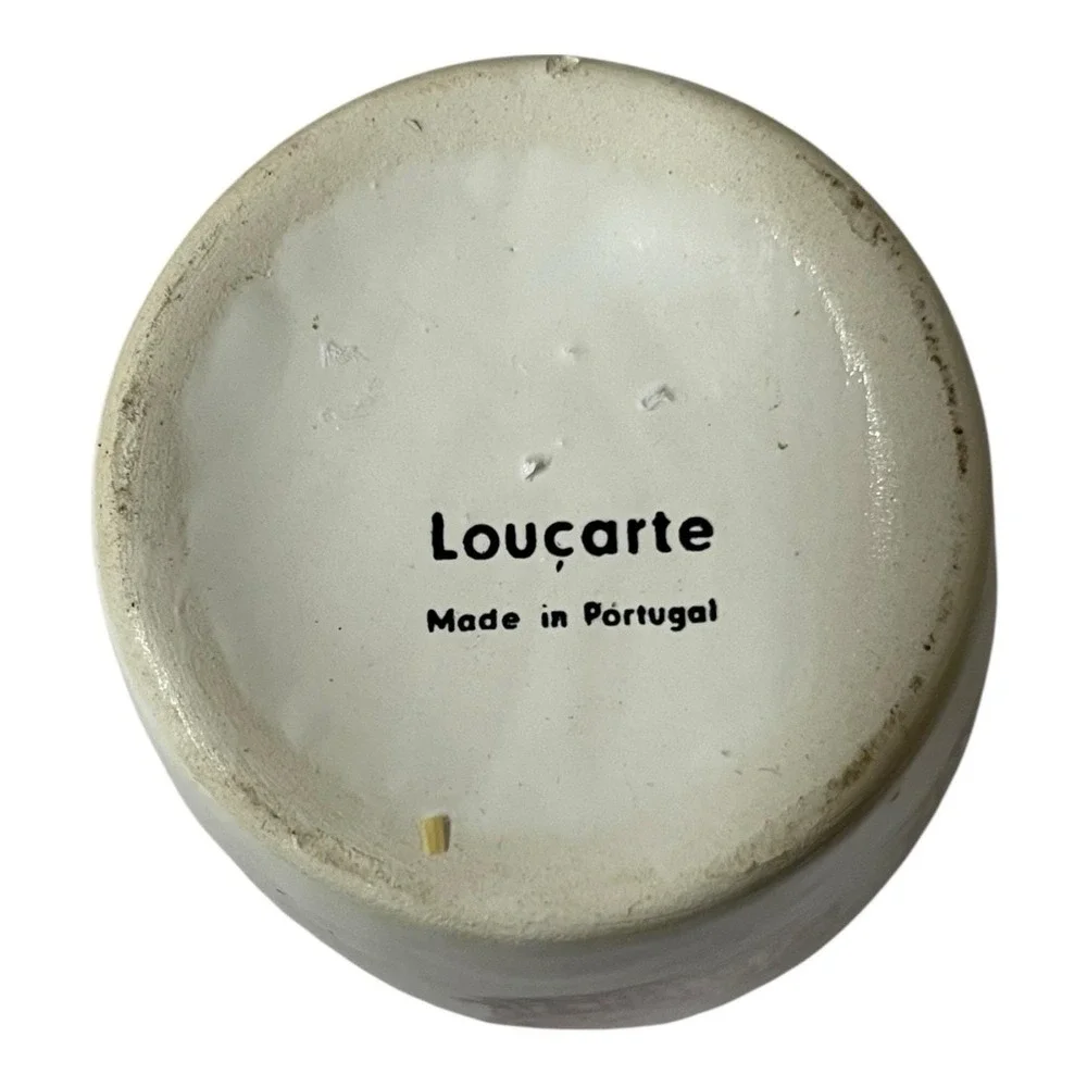 Loucarte Ceramic Egg Cups Set‎ Of 6 Porcelain Enamel Rococo Courting Scene
